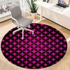 1pc Pink Stars Pattern Chair Carpet for Office Non Slip, Machine Washable Rug for Office, Room Holiday Decor for Christmas, Birthday Polyester