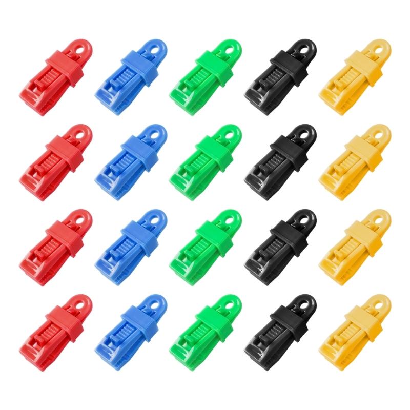 Pack of 20 Large Tent Clamps Strong Grip Windproofs Tent Fasteners PP Texture Perfect for Camping Tents Tarps and Outdoor