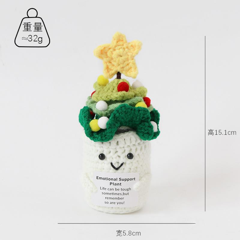 Knitted Doll Christmas Decoration Ornament Reindeer Snowman Santa Claus Handmade Woolen Christmas Ornaments Navidad Natal Gift
