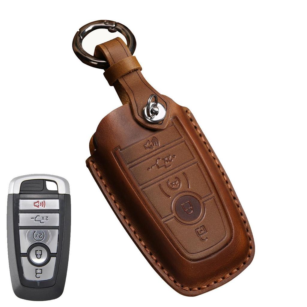 Lincoln Ford Key Case - Raptor, Explorer, Everest, Mondeo, Edge - Cowhide Material