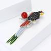 Personalized And Creative Alloy Rhinestone Parrot Brooch Exquisite And Versatile Women'S Suit Cardigan Corsage Jewelry Pin