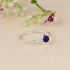 Lapis Lazuli Ring, 925 Sterling Silver Minimalist Ring, Gift for her, Mother's Day Gifts.