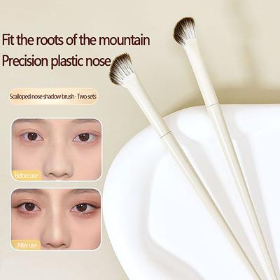 1Pcs Half Fan-Shaped Nose Shadow Brush Highlighter Blush Makeup Brushes Fit Nose Eye Contour Women Facial Beauty Tools