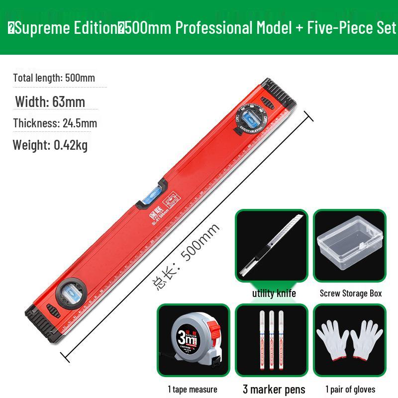 Aluminum Alloy Magnetic Spirit Level and Tape Measure Tool
