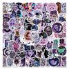 50 100Pcs Cute Cartoon Gothic Evil Witch Ghost Stickers Luggage Guitar Fridge Car Scooter Halloween Sticker Vinyl Decals