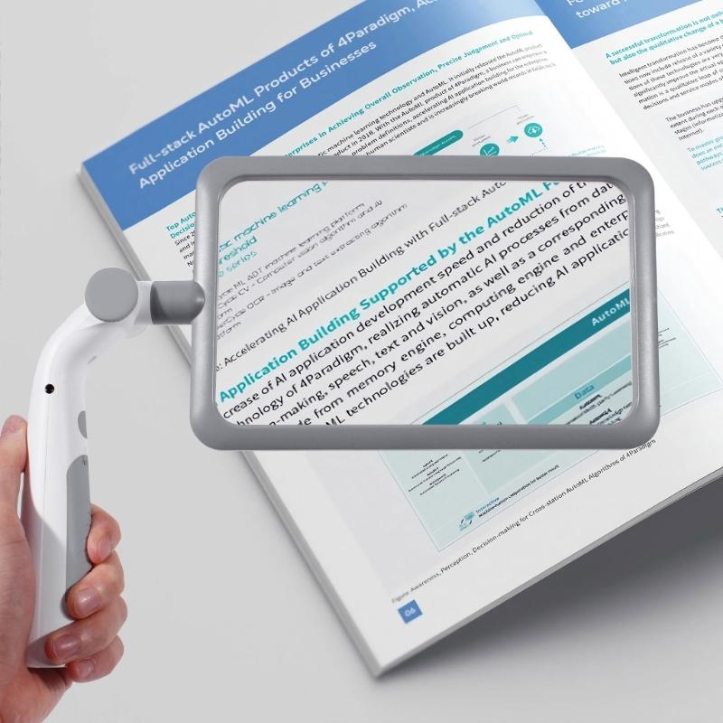 Magnifying Glass Handheld Eye Loupe Magnifiers Rotating Illuminated Magnifying Lens for Senior Reading