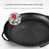 KOSUN Korean Barbecue Pan Round Multipurpose Casting Aluminum BBQ Guipan Pot with Oil Hole House Outdoor Camp Cooker All Stove