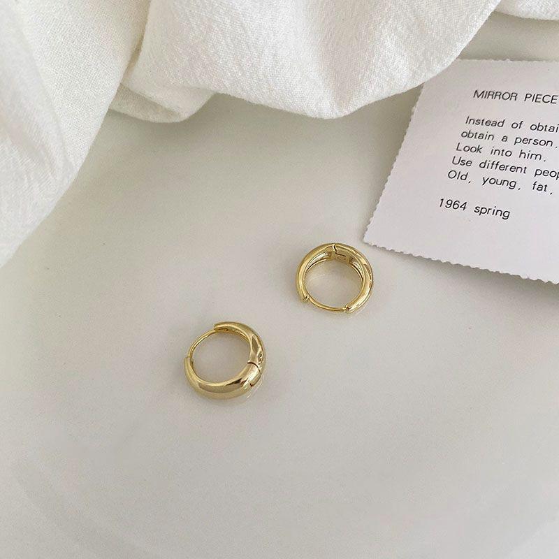 Trending Metal Hoop Earring Fashion New Design Texture Minimalist Korean Cheap Earrings for Women Jewelry Gifts
