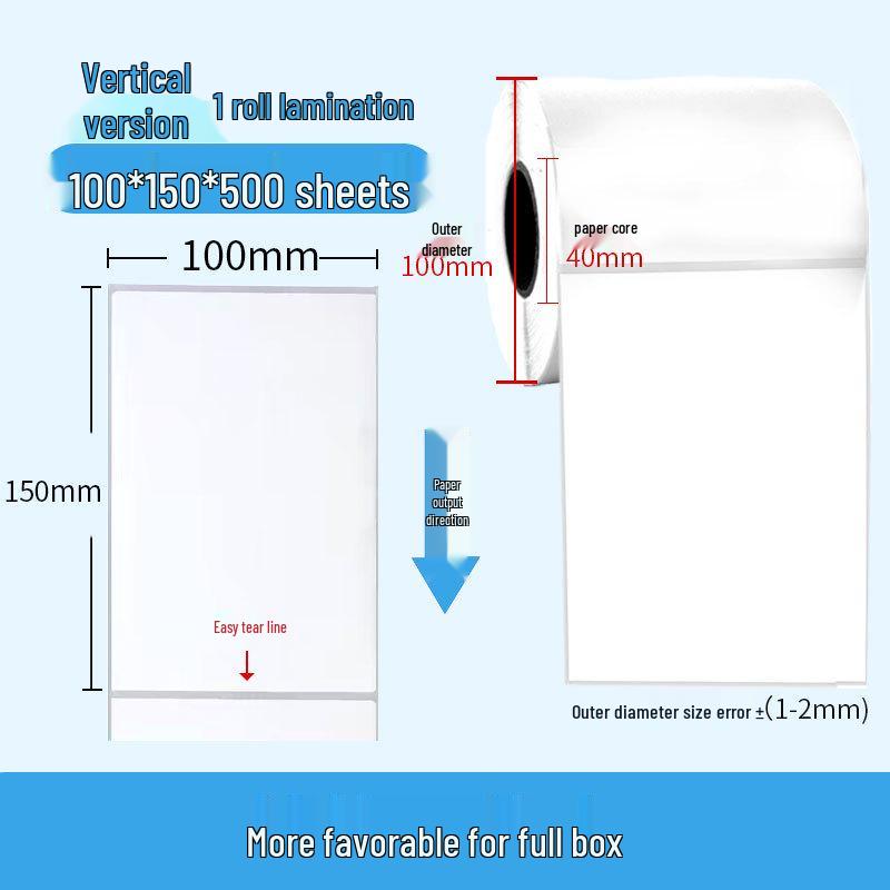 Durable Self-Adhesive Thermal Paper Barcode Labels for Printing 