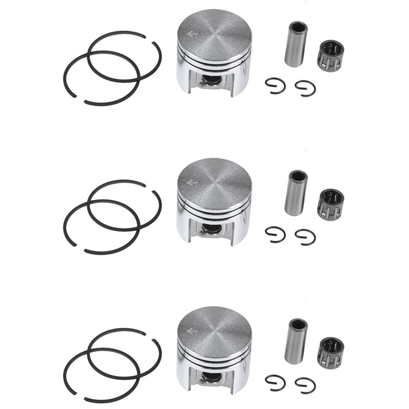 

ABUL-3Set 38Mm Piston & Rings 10Mm Pin Needle Bearing Kit Fit For Stihl Ms180 018 180 Chainsaw