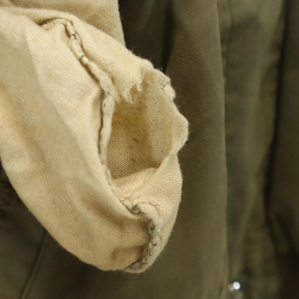 70s 80s Military Flight Jacket 46 Khaki With Liner Men's Used