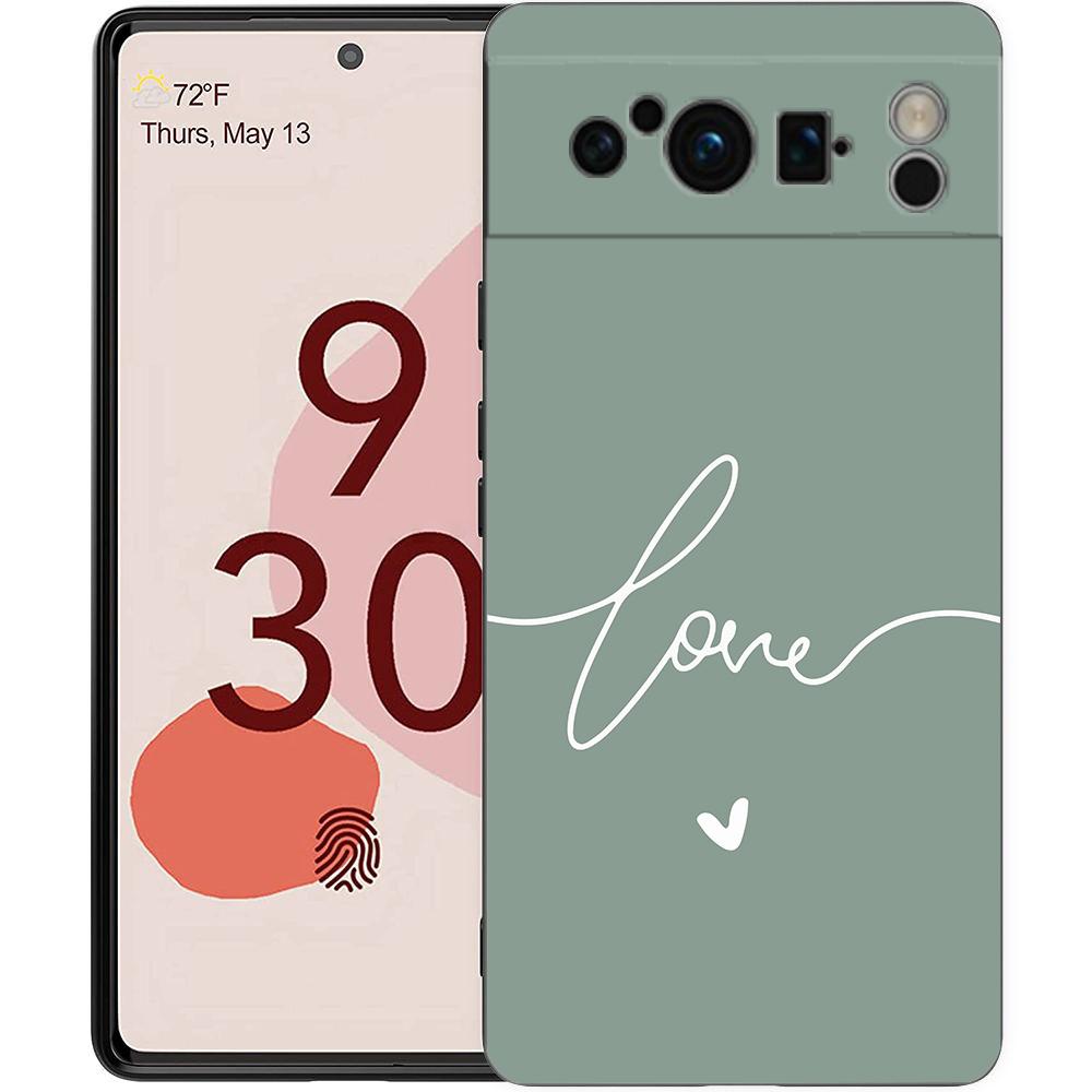 

Phone Case For Google Pixel 8 7 6 Pro 8A 7A 6A TPU Shell Soft Silicone Shockproof Black Cover Simplicity line Art sun moon Pixel 7A