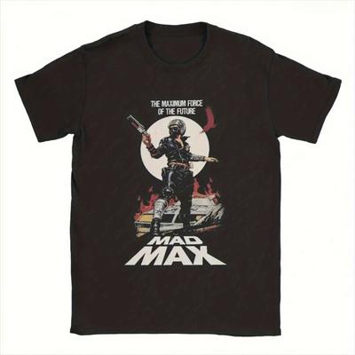 MenS Vintage Mad Rockatansky Graphic TShirt Retro Movie Car Design Tee Soft Breathable Fabric for Casual Formal Outfits