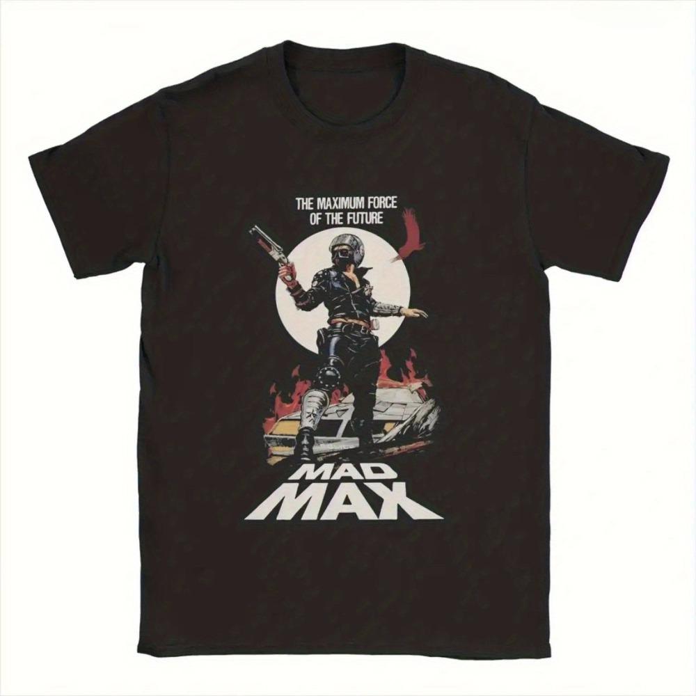 

Men S Vintage Mad Rockatansky Graphic T-Shirt Retro Movie Car Design Tee Soft Breathable Fabric for Casual Formal Outfits S разноцветный