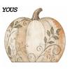 Floral Sunflower Pumpkin Decor Thanksgiving Fall Table Decoration, Rustic Block Wooden Sign, Autumn Vintage Signs Farmhouse Tabletop Centerpiece