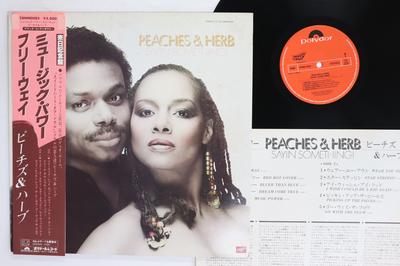 LP Record PEACHES  HERB  Sayin Something 28MM0085 POLYDOR 1981 Japan Obi SoulFunk Used