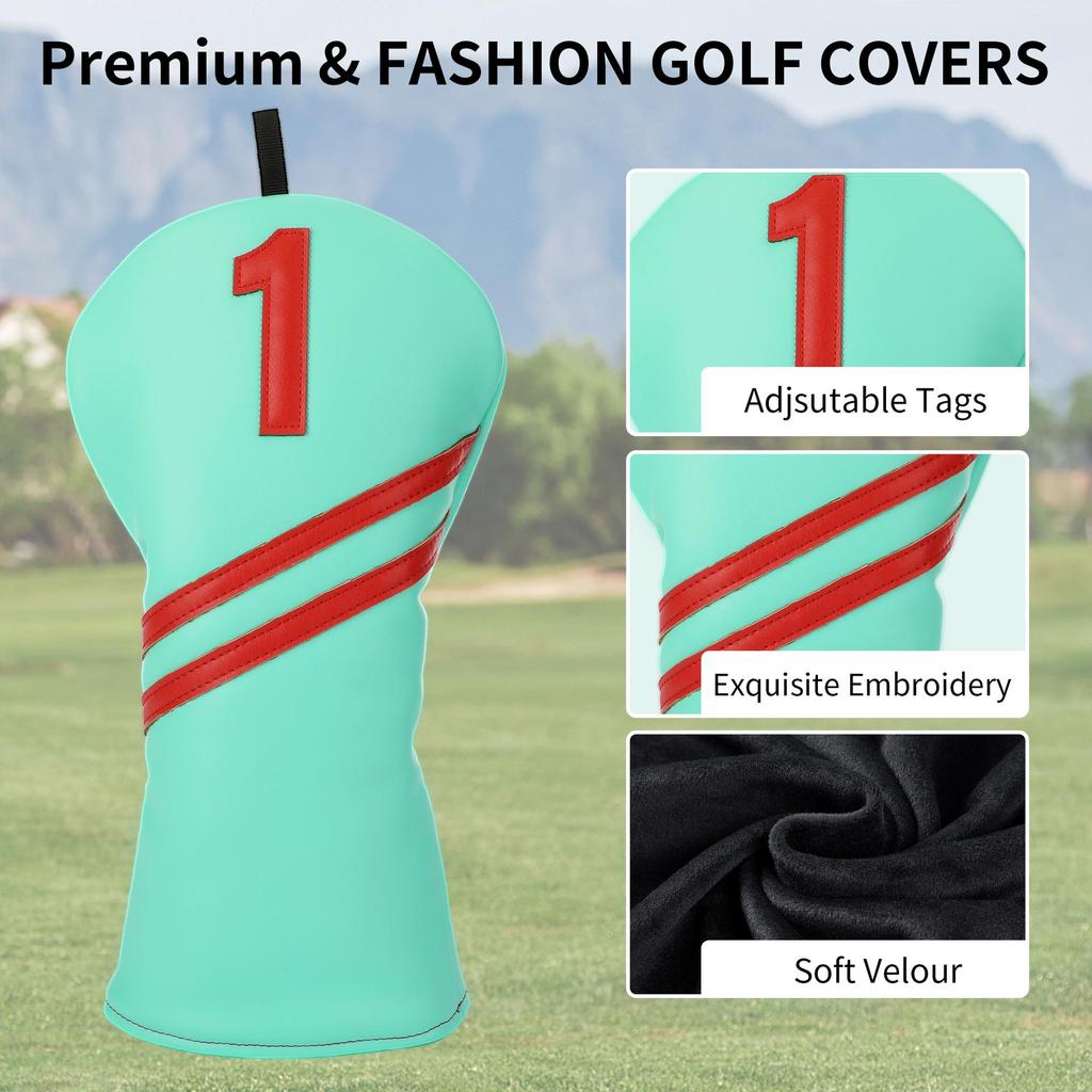 Cross-Border Golf Club Head Covers: Digital Stripe Design