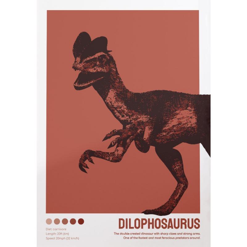 

Vintage abstract Dinosaur Tyrannosaurus Rex Pterosaur Nursery Canvas Painting Poster Print Wall Pictures Boy Kid Room home Decor 21cm×30cm NoFrame