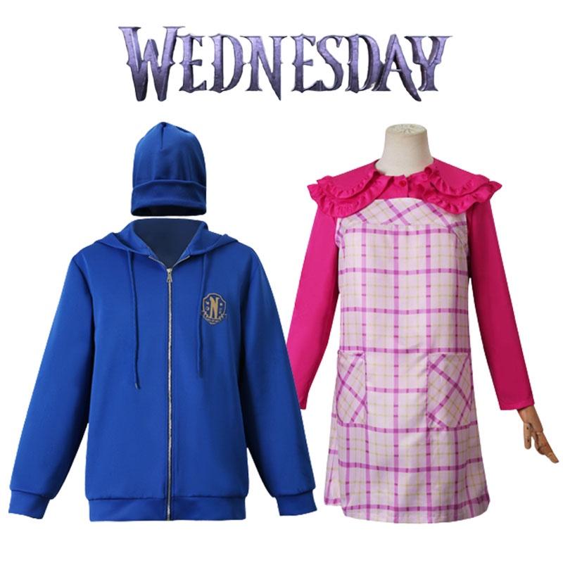 Wednesday Addams Enid Sinclair Dress Xavier Thorpe Jacket Hat Cosplay Halloween