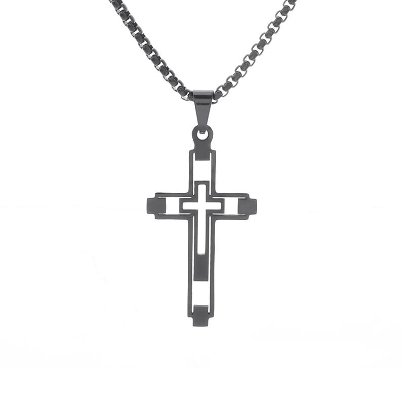 Męski Punkowy Najnowszy Krzyż Rycerz Świątynny Klasyczny Wisiorek Naszyjnik Męski Amulet Biżuteria