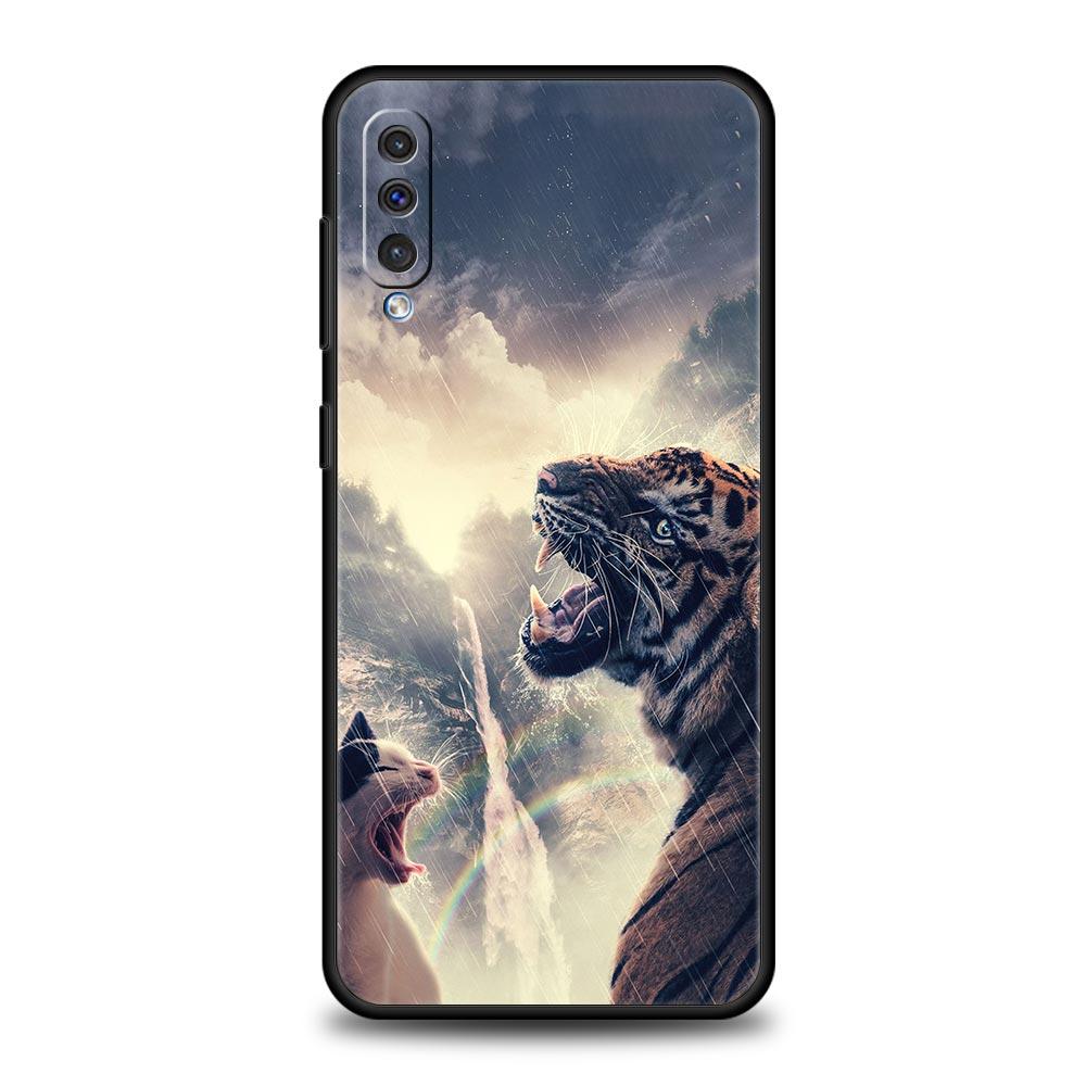 Animal Tiger Lion Case For Samsung Galaxy A12 A22 4G A32 5G A72 A52 A70 A50 A20e A30 A02s A10 A20s A10s A40 A04 Phone Cover Soft