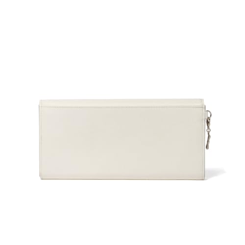 Jill Stuart Misty Wallet, Grosgrain Ribbon, Vintage Style, Slim Fit, JSLW4CT1, White