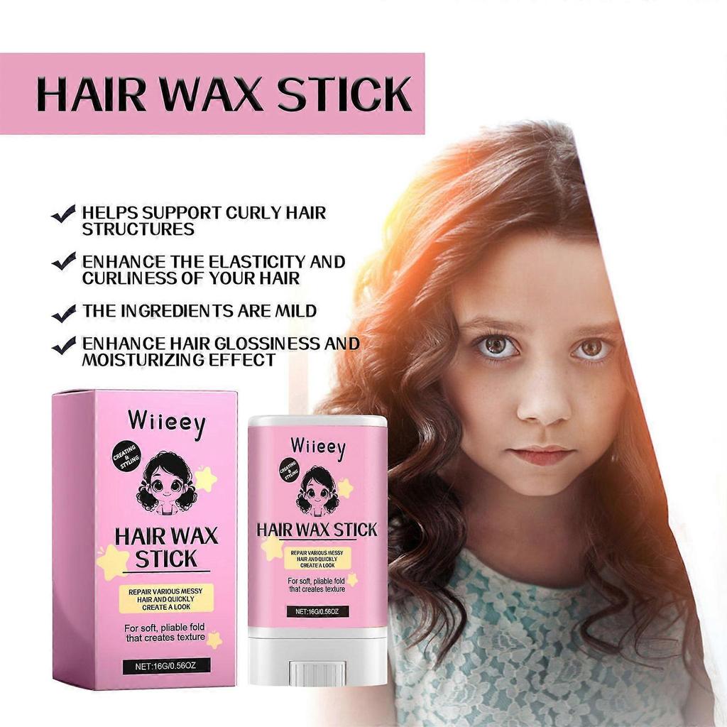 Hair Wax Stick for Styling & Shine  Portable Moisturizing Finish, Adds Hold & Enhances Curls