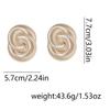 Exaggerated and powerful metal twisted spring wavy stud earrings for ladies, versatile and trendy street style for women