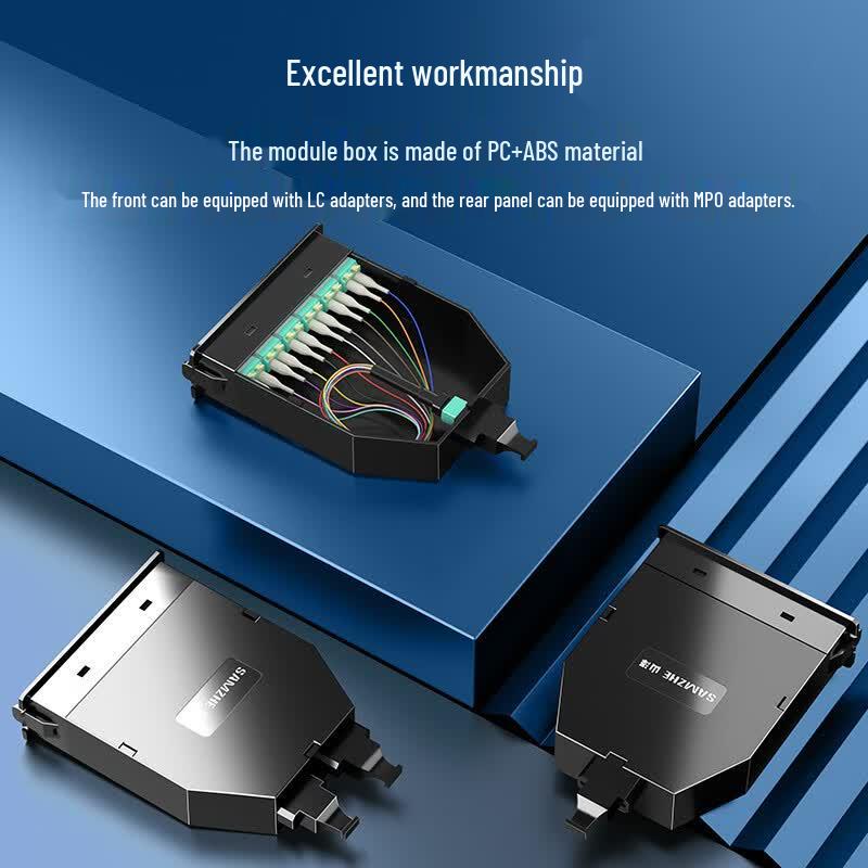 SAMZHE MPO-LC 12-Core Multimode OM3 Fiber Optic Module Box