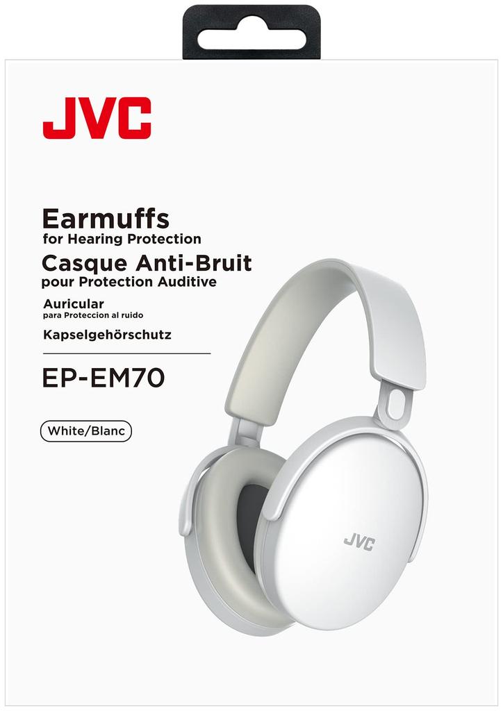 JVC Kenwood JVC Soundproof Earmuffs Headband Type Adjustable White EP-EM70-W