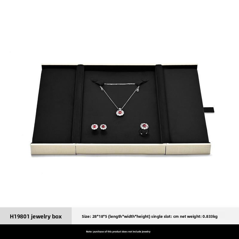 

Multifunctional Bi-Fold Jewelry Box, Storage Case for Ring, Necklace, Earring & Pendant