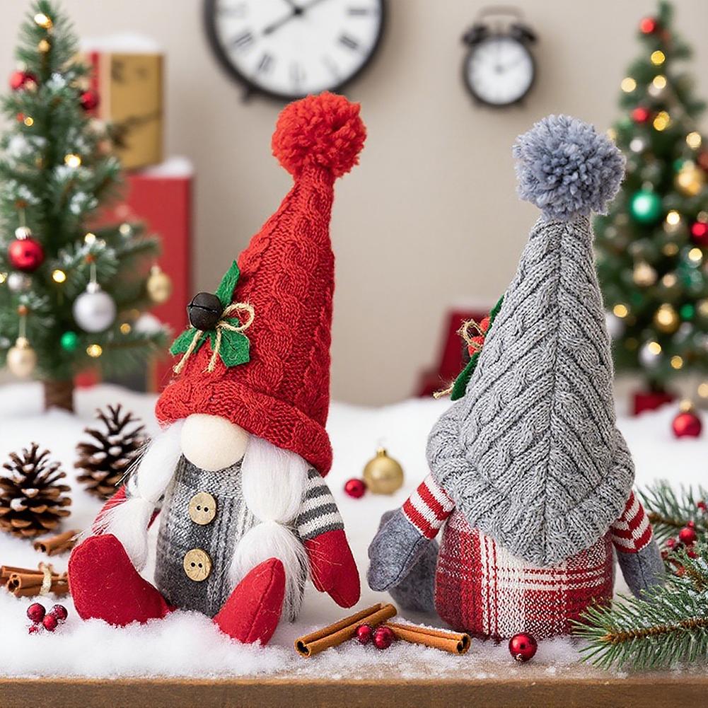 Plush Gnomes Hand-made Decoration Doll Xmas Nordic Holiday Home Decorations, For Dining Table Centerpiece