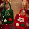 Festive Apple Candy Bag Non-woven Fabric Material Green Christmas Tree Design