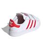 Adidas Originals SUPERSTAR Comfortable Breathable Low top Skateboard Shoes White Red Infant And Toddler FZ0644