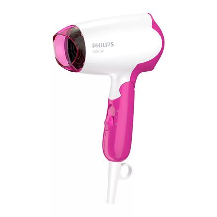 Philips | Hairdryer | BHD003/00 | 1400W | 2 temperature settings | White/Pink
