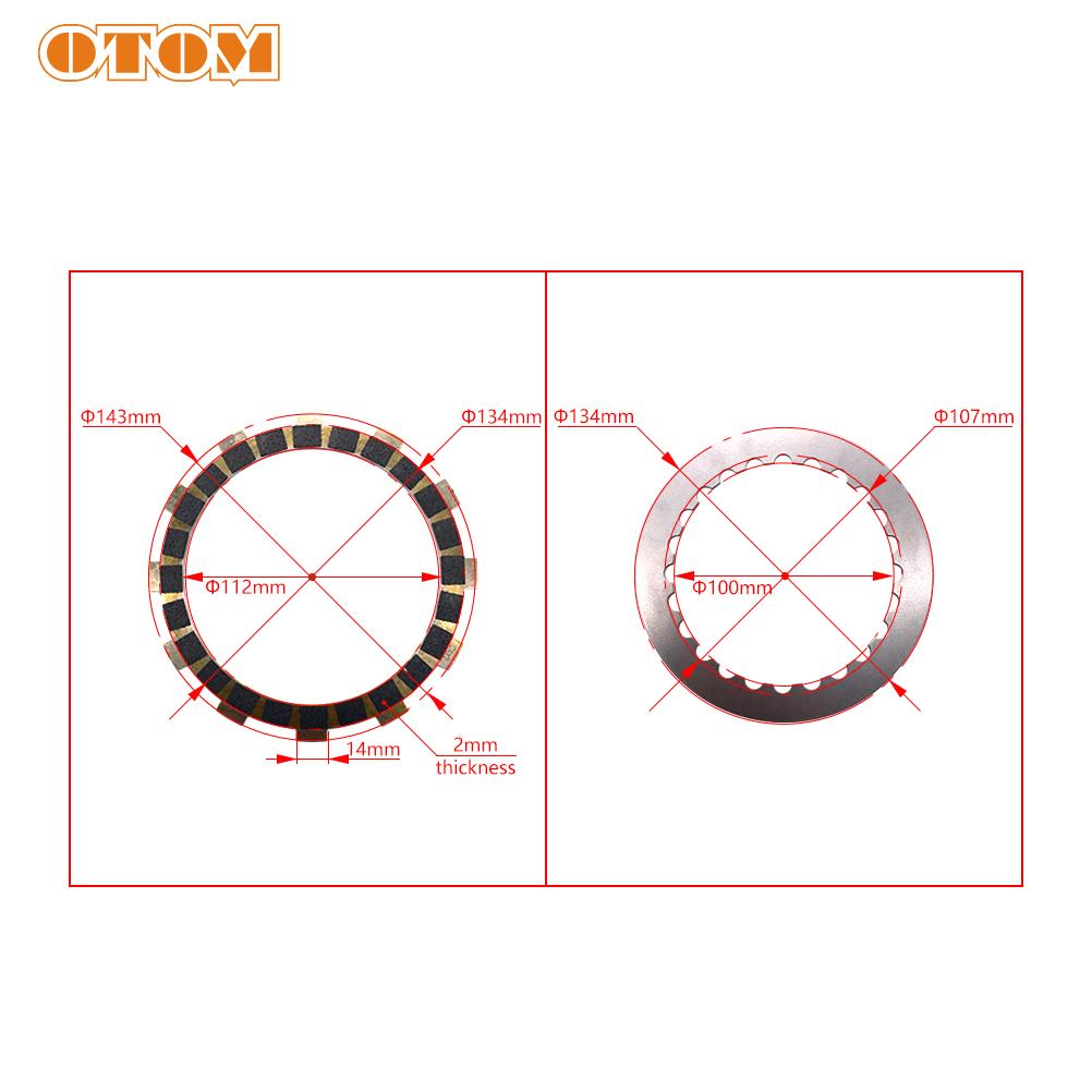 OTOM NX 250 Clutch Friction Plates Kits For ZONGSHEN ZS178MM-2 Motorcycle Engine Clutch Plates & Steel Friction Plate