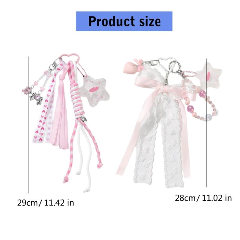 Unique Mini Bag Accessory With Acrylic Frame And Metal Star DIY Craft Keychain Decoration for Women