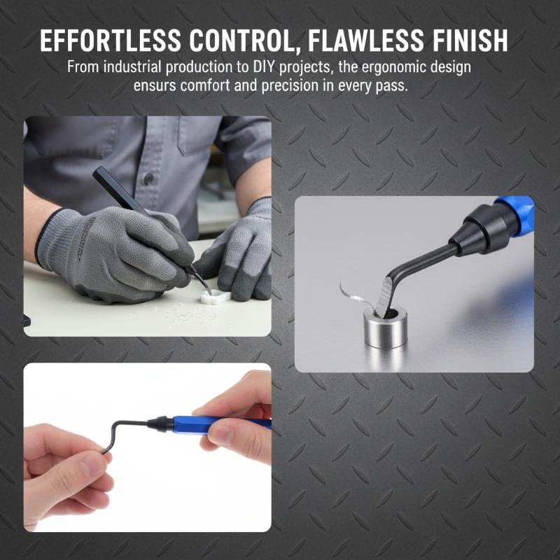 RB1000 Handle Burr Deburring Remover Cutting Tool With 10Pcs Rotary Deburr Blade Professional Deburring Tool Kit