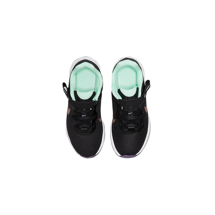 Nike Revolution 6 FlyEase PS Black Mint Foam Kids Sneakers Canyon-Purple Metallic-Red-Bronze DD1114-005