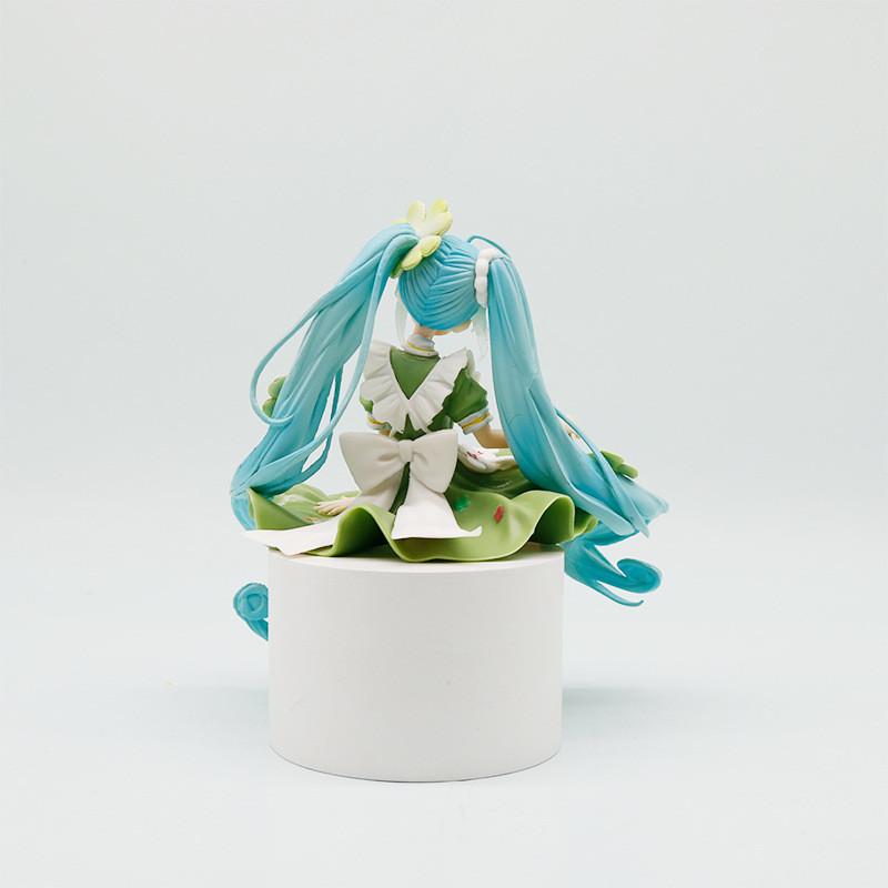 Miku Pvc Hatsune Model Ornament With Four Leaf Clover Style For Gift Fans