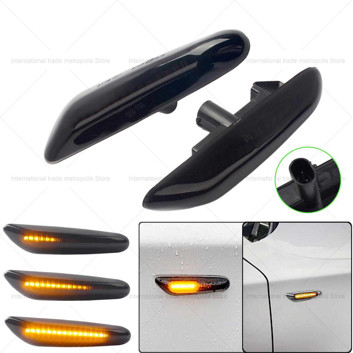 2pcs for BMW Led Dynamic Side Marker Turn Signal Light Sequential Blinker Light for E90 E91 E92 E93 E60 E87 E82 E46 Error Free
