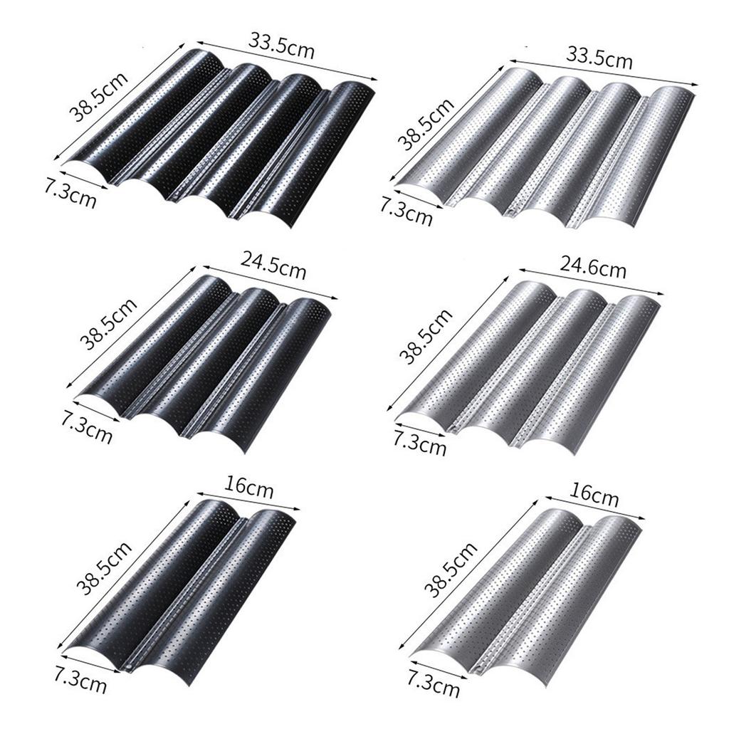 Nepřilnavý Perforovaný Plech na Pečení Francouzského Chleba Uhlíková Ocel Formy na Pečení Forma na Pečení Bochníku Kovové Formy na Pečení Chleba na Dort