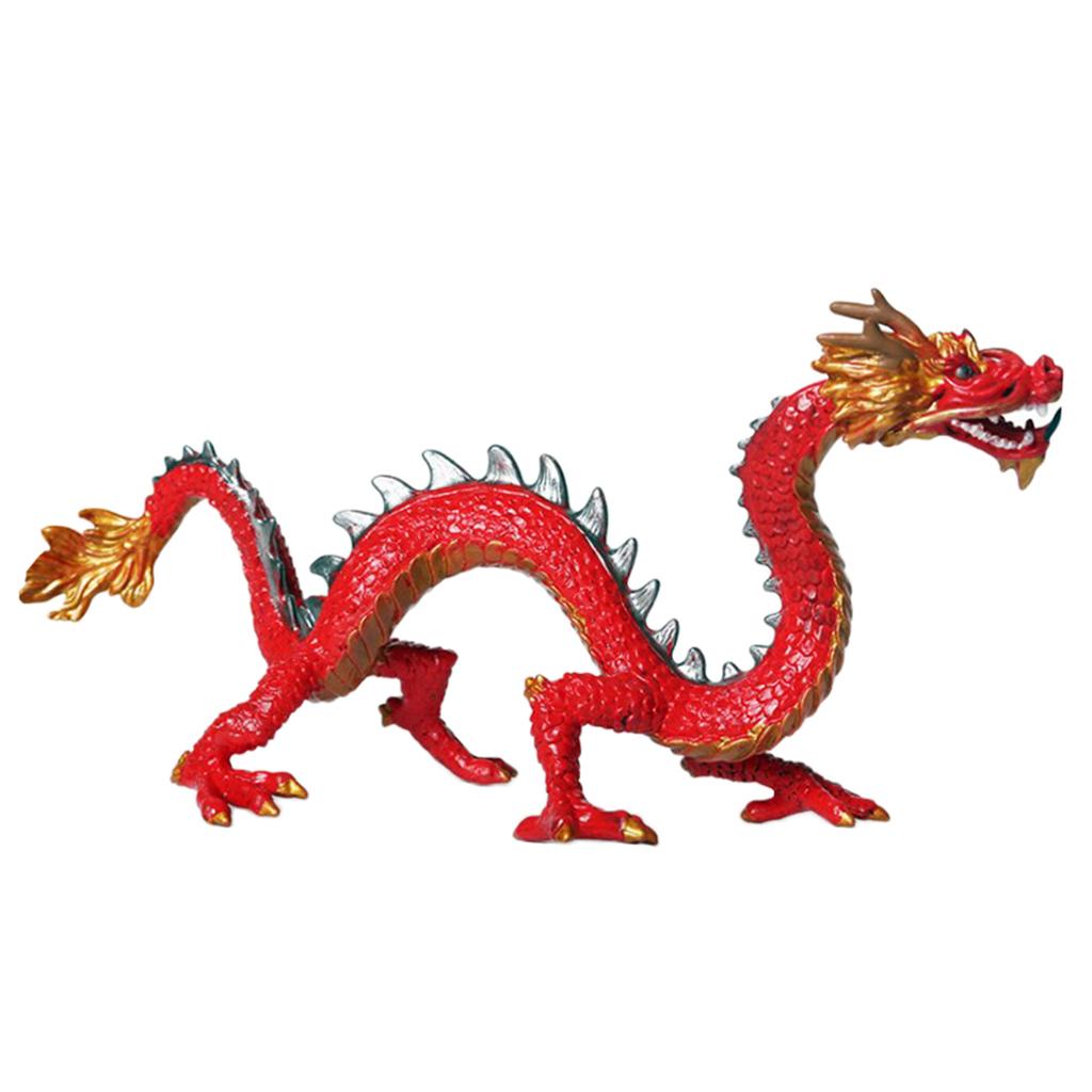 Mini Dragon Toys Miniature,Plastic Chinese Figures Toy, Party Favors Toy for Boys Kids