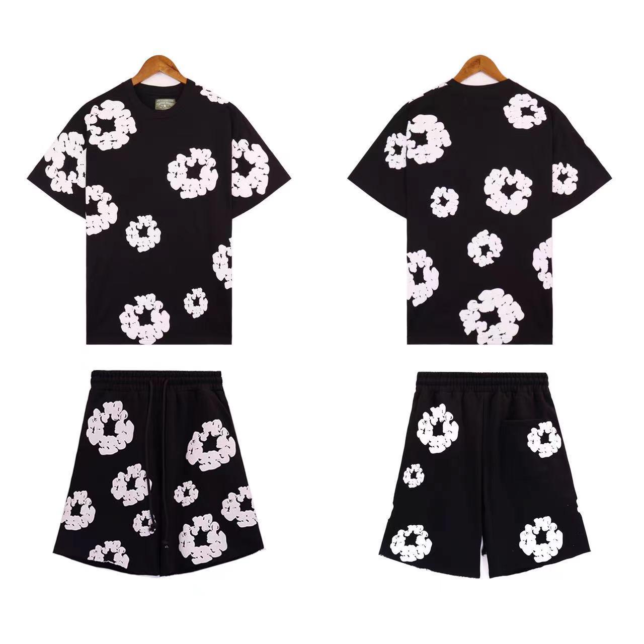 

Футболка и шорты спортивного повседневного стиля с принтом капок весна/лето унисекс - новый трендовый европейский и американский стиль S