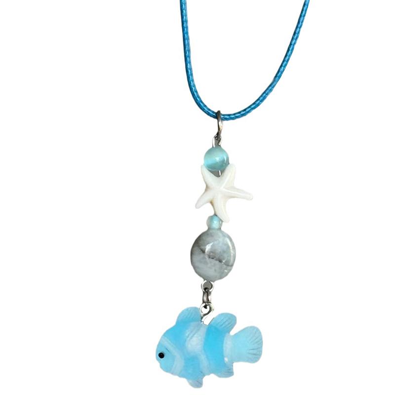 Vintage Cute Clownfish Pendant Necklaces For Women Men Versatile Simple Cool Couple Choker Necklace Jewelry Accessories Gifts