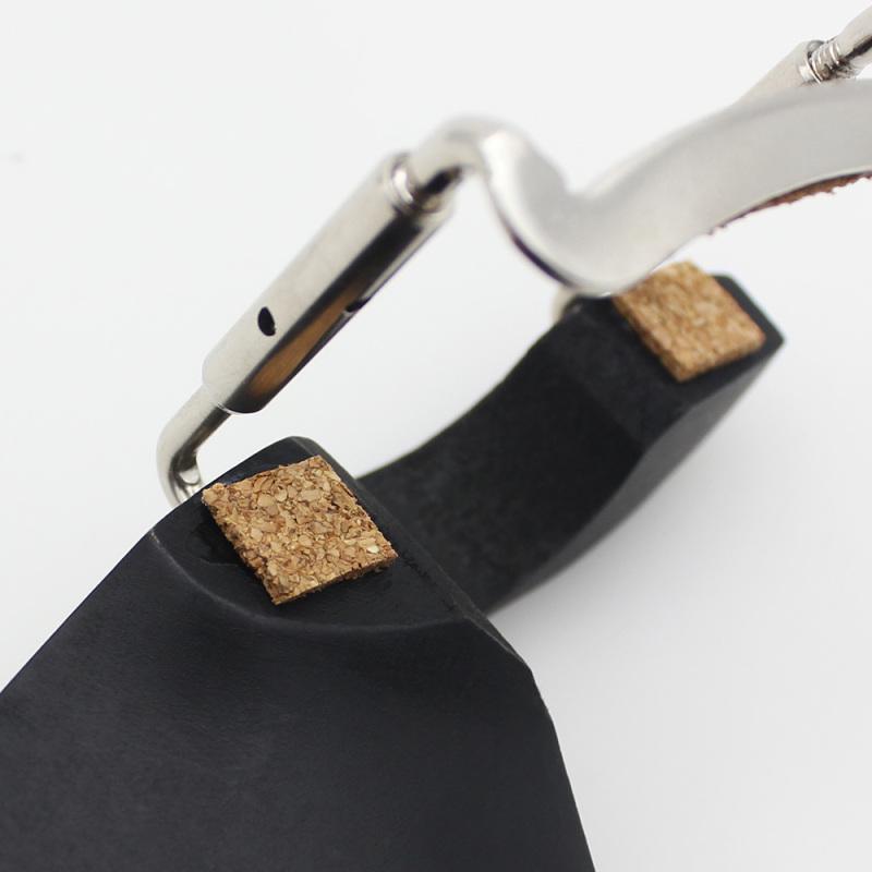 Dyed Black Wood Violin Chin Rest with Silver Chinrest Screw Cork