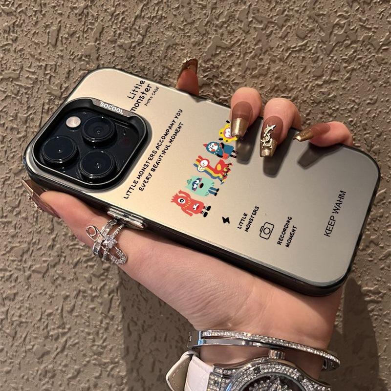 Cartoon graffiti iPhone 18 Pro Max phone case, trendy new style, 15IMD, 14-color silver, 13IMD hard.