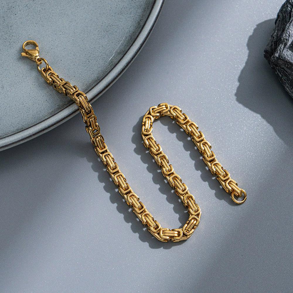 Newest 316L Stainless Steel Bracelets for Men Women Wholelsale 4mm Gold Silver Color Hand Chain Link Bracelet Hip Hop Jewelry