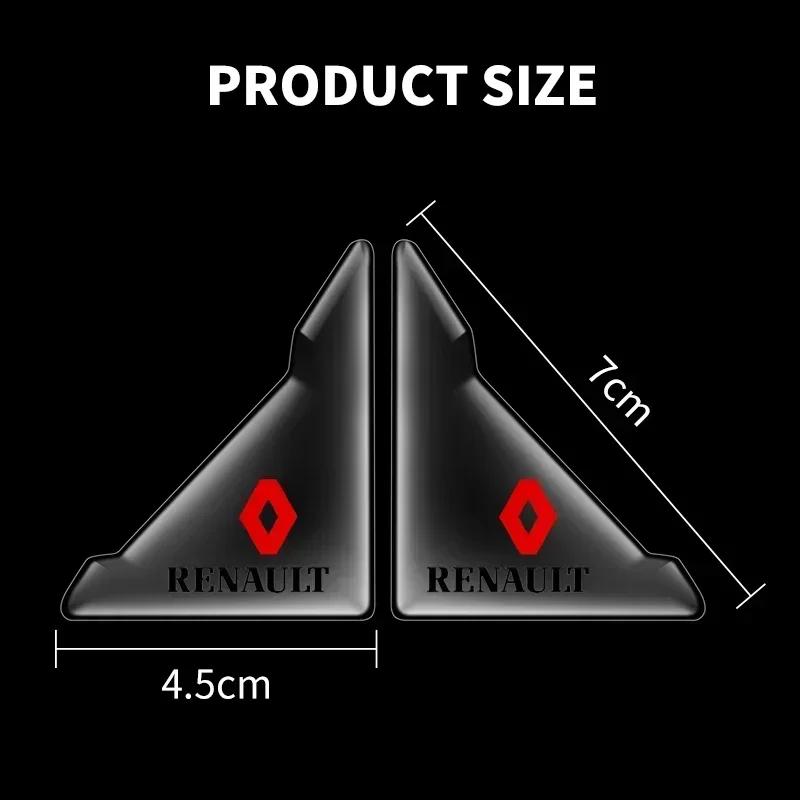 2026 Hot For Renault Hub Caps For Renault Megane 2 3 4 RS Grand Scenic Clio 4 Captur Duster 2Pcs Transparent Car Door Corner Ant