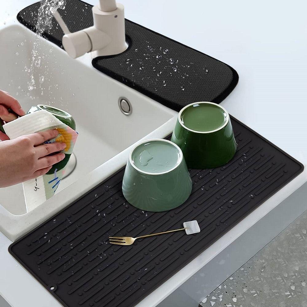 Wraparound Design Faucet Splash Catcher Microfiber Sink Splash Guard Faucet Catcher  Bathroom Use